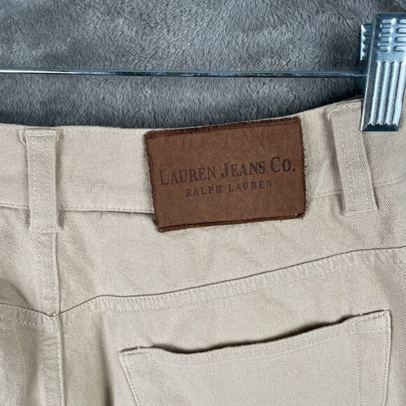 Lauren Jeans Co Ralph Lauren Khaki Pants Women’s 4P Petite Light Tan Stretch - Picture 4 of 8